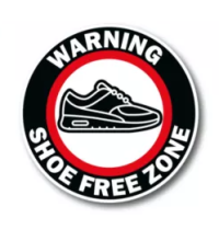 Dekal Shoe free zone