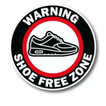 Dekal Shoe free zone