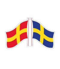 Dekal  flaggor Skåne - Sverige 