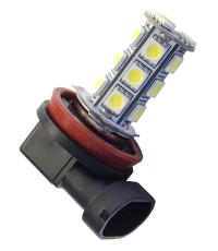 Ledlampa H8 xenonvit 18 SMD 12V