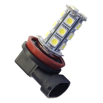 Ledlampa H8 xenonvit 18 SMD 12V