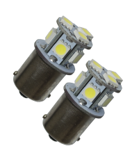 Diodlampa 8 SMD BA15s 1156 R5W - Xenonvit 12V