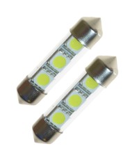 LED lampa xenonvit 36 mm 3 SMD 12V