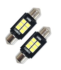 LED Canbus-spollampa 36 mm (xenonvit, 6 x SMD) 12V