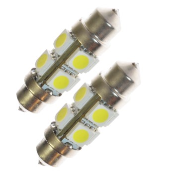 LED lampa xenonvit 36 mm 8 SMD 12V