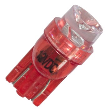 Diodlampa 1 diod 24V W5W - Röd