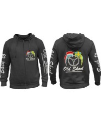 Hoodie Old Skool Club Wheel med brodyr - M