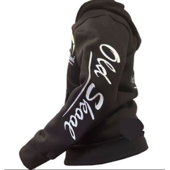 Hoodie Old Skool Club Wheel med brodyr - M