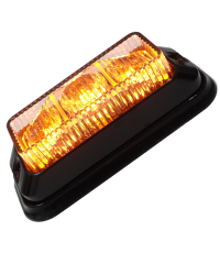 Blixtljus 3 LED, vinklade dioder, ECE R65 - - Orange