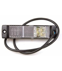 Hella Positionslykta 24V LED vit med reflex 130x32mm 5,0m kabel