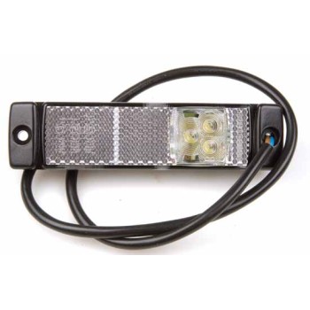 Hella Positionslykta 24V LED vit med reflex 130x32mm 5,0m kabel