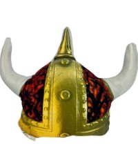 Kudde Viking hatt röd pluche
