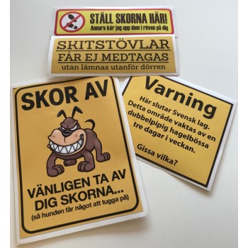 Dekal ställ skorna här