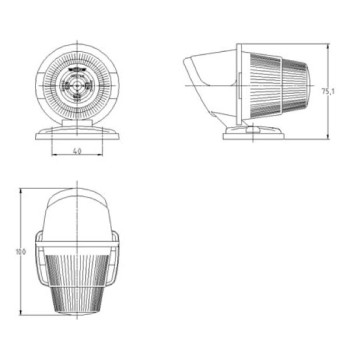 Taklampa komplett gult glas