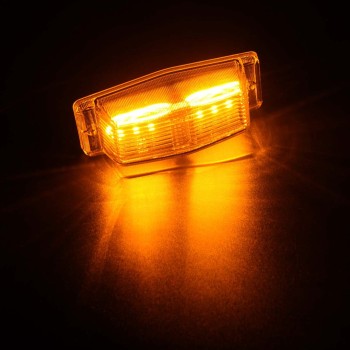 Double Burner LED Omnius  orange/vitt ljus med transparent glas