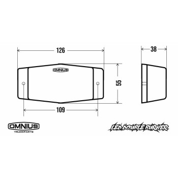 Double Burner LED Omnius  orange/vitt ljus med transparent glas