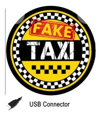 Ljusskylt Deluxe Fake Taxi