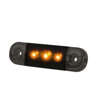 SÅIFA PRIS Dark knight slim sidomarkering 3 LED Orange , klart sotat glas