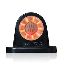 Gummiarm röd/vit LED klart glas