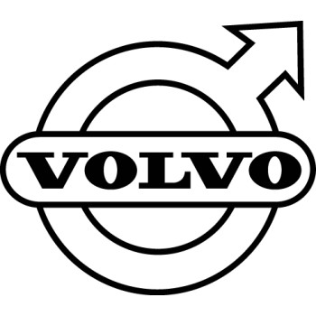 Dekal Volvo järnmärke silver ERBJUDANDE!
